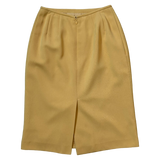 Golden Yellow Ribbed Pencil Skirt - Size 4