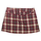 Abercrombie & Fitch Y2K Red Plaid Mini Skirt - Size 0