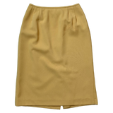 Golden Yellow Ribbed Pencil Skirt - Size 4