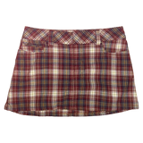 Abercrombie & Fitch Y2K Red Plaid Mini Skirt - Size 0