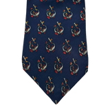 J. Garcia Navy Blue Silk Tie