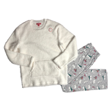 Holiday Family PJs Grey, White Polar Bears 2 Piece Set - Size Small