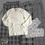 Holiday Family PJs Grey, White Polar Bears 2 Piece Set - Size Small