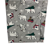 Holiday Family PJs Grey, White Polar Bears 2 Piece Set - Size Small